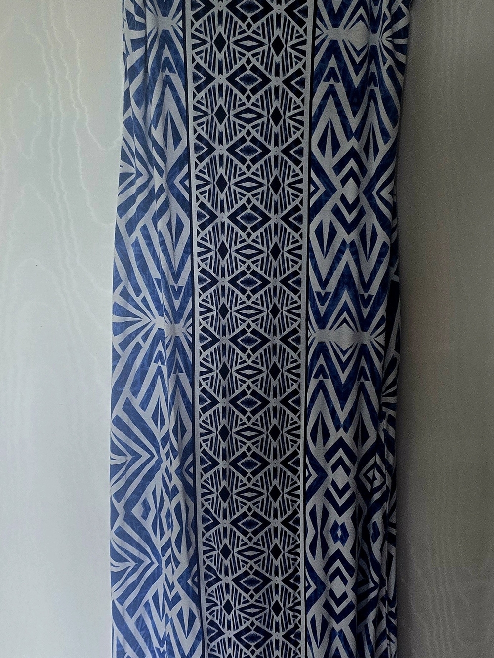 M&M'S Blue & White Geometric Swim Sarong Or Dress